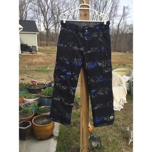Ride snowboards kids snowboarding pants XL 14 16 snow board skiing black blue